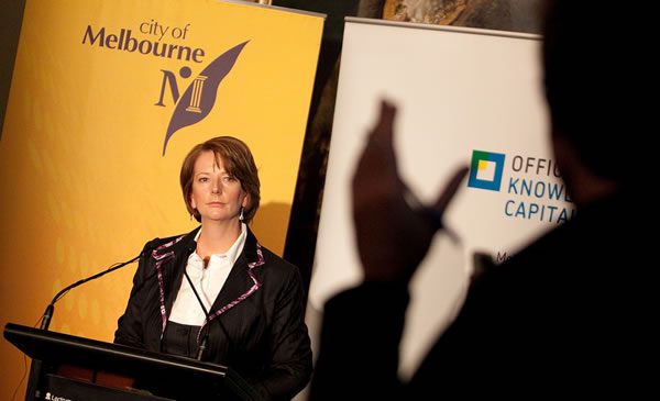 Julia Gillard in Melbourne