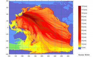 Impact of the Japanese earthquake. Courtesy: NOAA