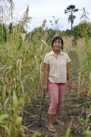 "I want to be a farmer because farming is an honourable job, a noble job," says former lawyer Maria Loretha. Photo: Lara McKinley/OxfamAUS