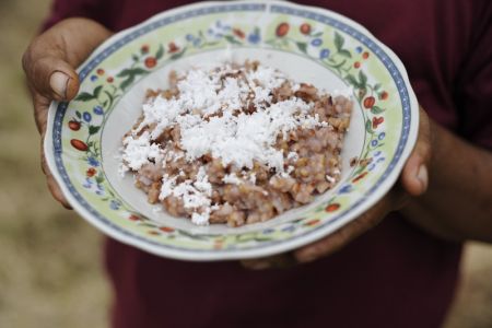 A dish made with cooked sorghum. Photo: Lara McKinley/OxfamAUS