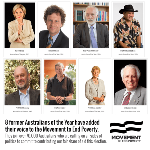Oxfam Australia | Australians of the Year join the Movement to End Poverty