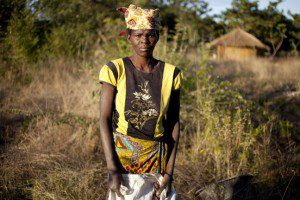 Tereza stands outside her home. Photo: OxfamAUS