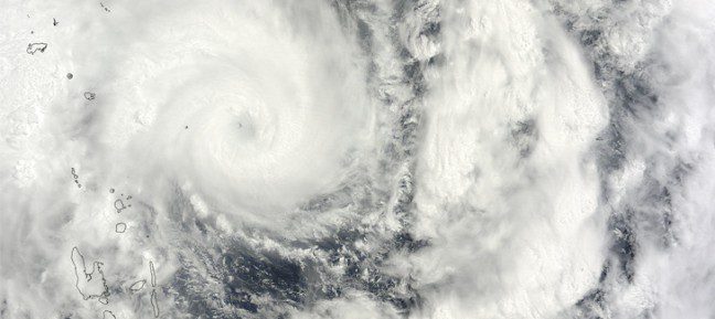 NASA's Terra satellite captured this visible image of Tropical Cyclone Pam showing her eye in the South Pacific Ocean on March 11 at 22:50 UTC. Photo: NASA Goddard MODIS Rapid Response Team Tropical Cyclone Pam