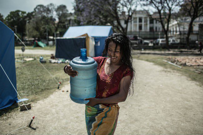 Oxfam delivering aid in Nepal