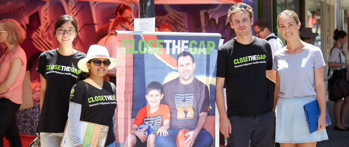 Community campaigners at a Close the Gap event, Brisbane