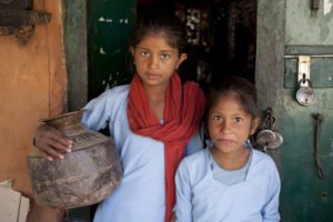 Two young girls in Nepal