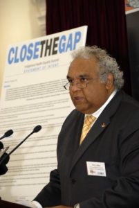 Professor Tom Calma at the launch of the Close the Gap campaign in 2007