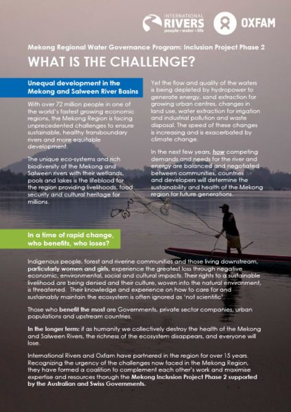 Mekong Regional Water Governance Program: Inclusion Project Phase 2 Brochure