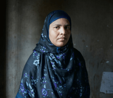 Bangladesh: 35 years old Nilufa Yesmin is a Rana Plaza survivor. She is still suffering from the consequences of the factory collapse. Her spinal cord is fractured when she was crushed under a Beam in Rana Plaza. Now she is unable to do any work. Photo: Fabeha Monir/Oxfam