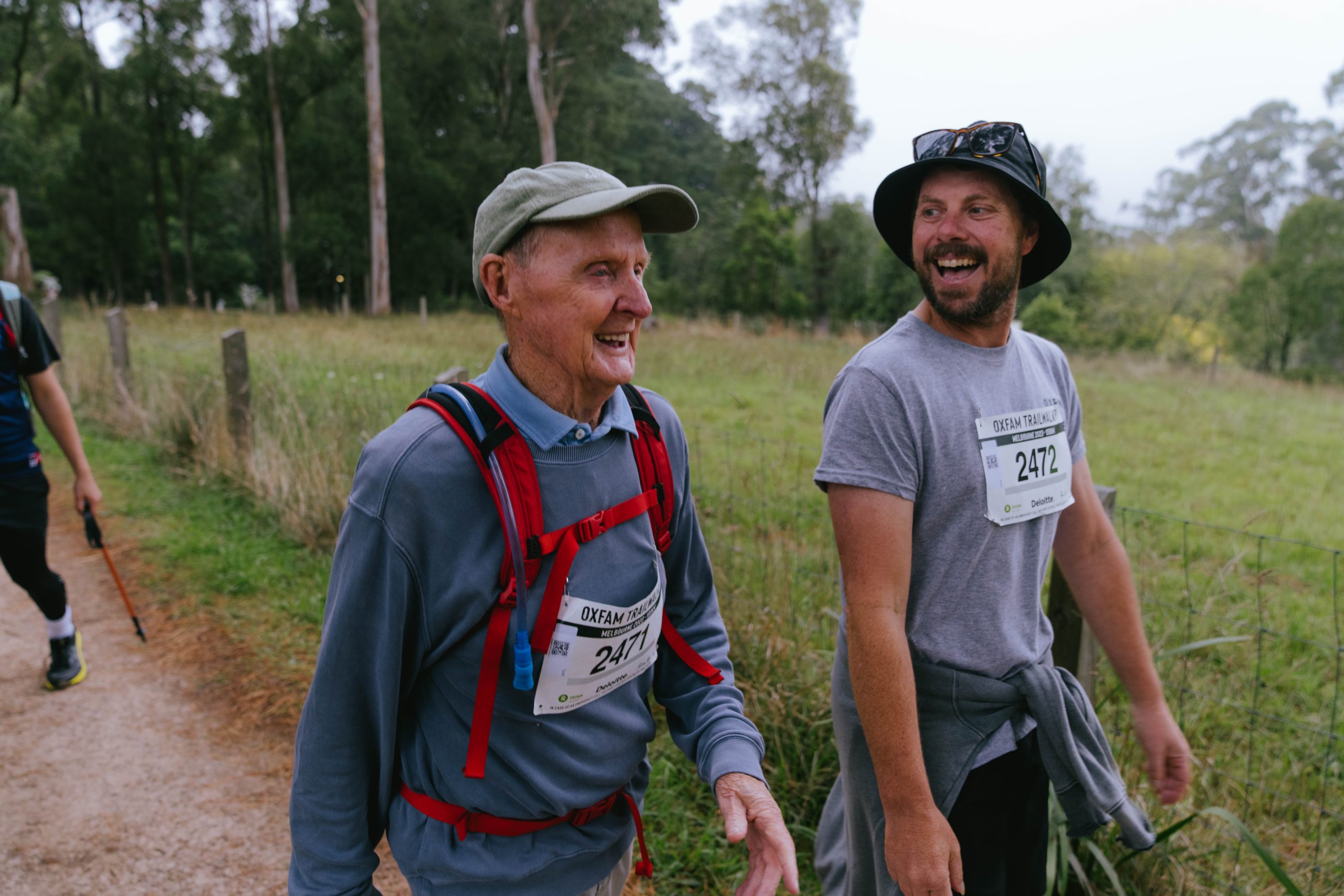 Melbourne, Australia: Brian Green, left, credits walking with keeping him fit and keeping his family together. Photo: Sam Biddle/Oxfam